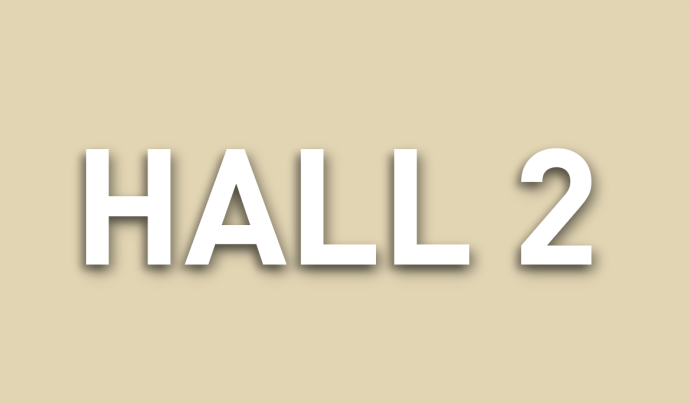 Graphic with the title: Hall 2