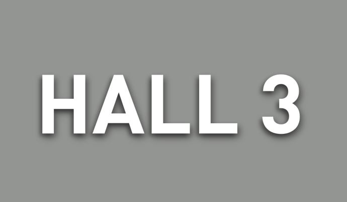Graphic with the title: Hall 3