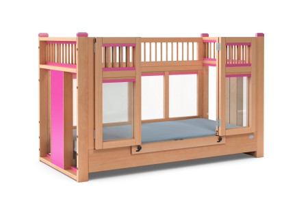Children's bed Lisa 102 with new free color option pink by FreiStil Tischlerei GmbH & Co. KG